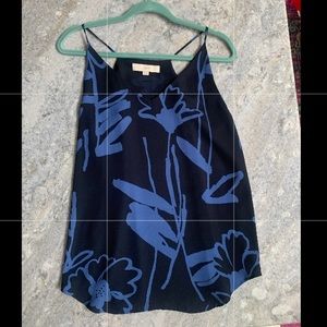 Loft Blue Floral Blouse